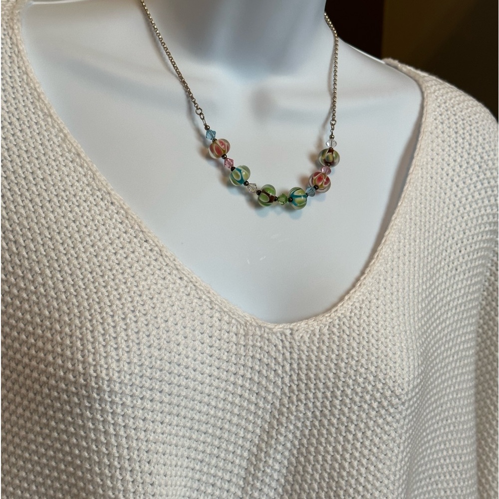 Lucky Brand white “v necked” cotton sweater